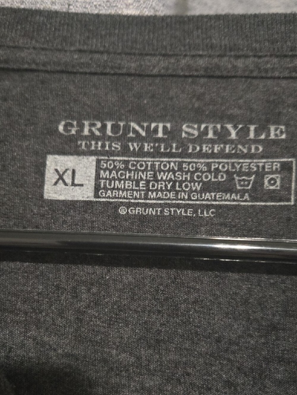 Grunt Style Dark Gray Tee with Retro Pinup Bomber Graphic - Picture 2 of 3